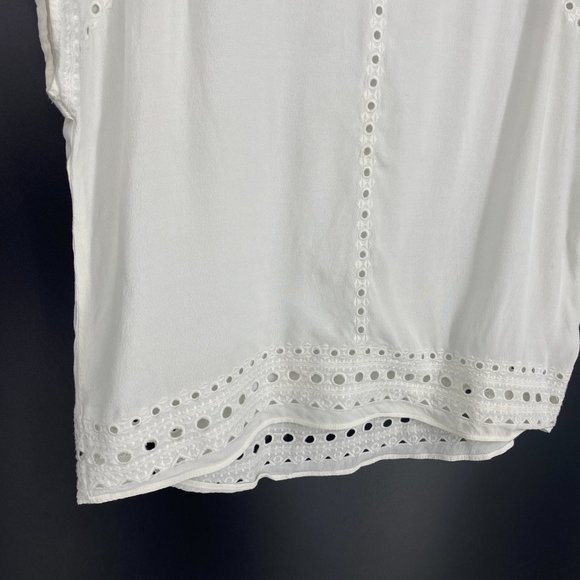 Calvin Klein - White Embroidered Eyelet Tunic - Picture 3 of 7